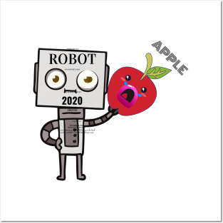 Robot Apple Posters and Art